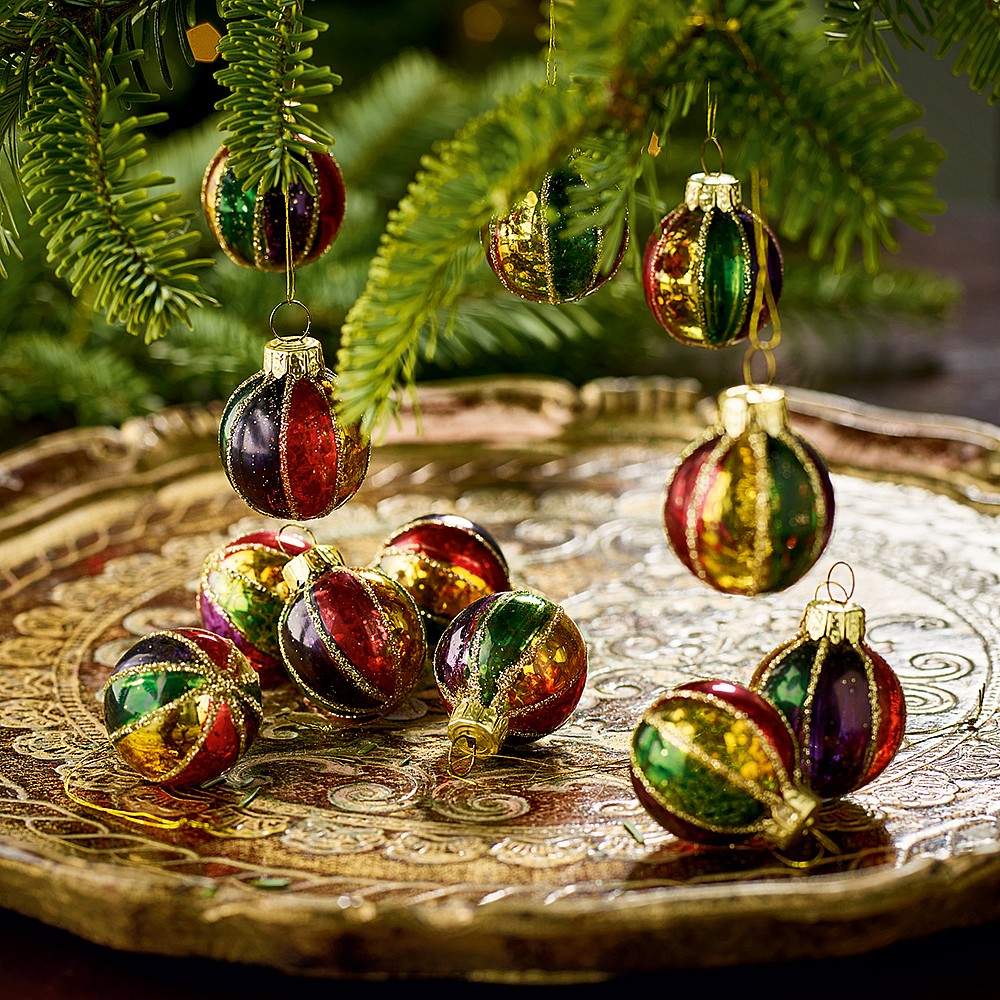 12 Boules De Noël Arlequin